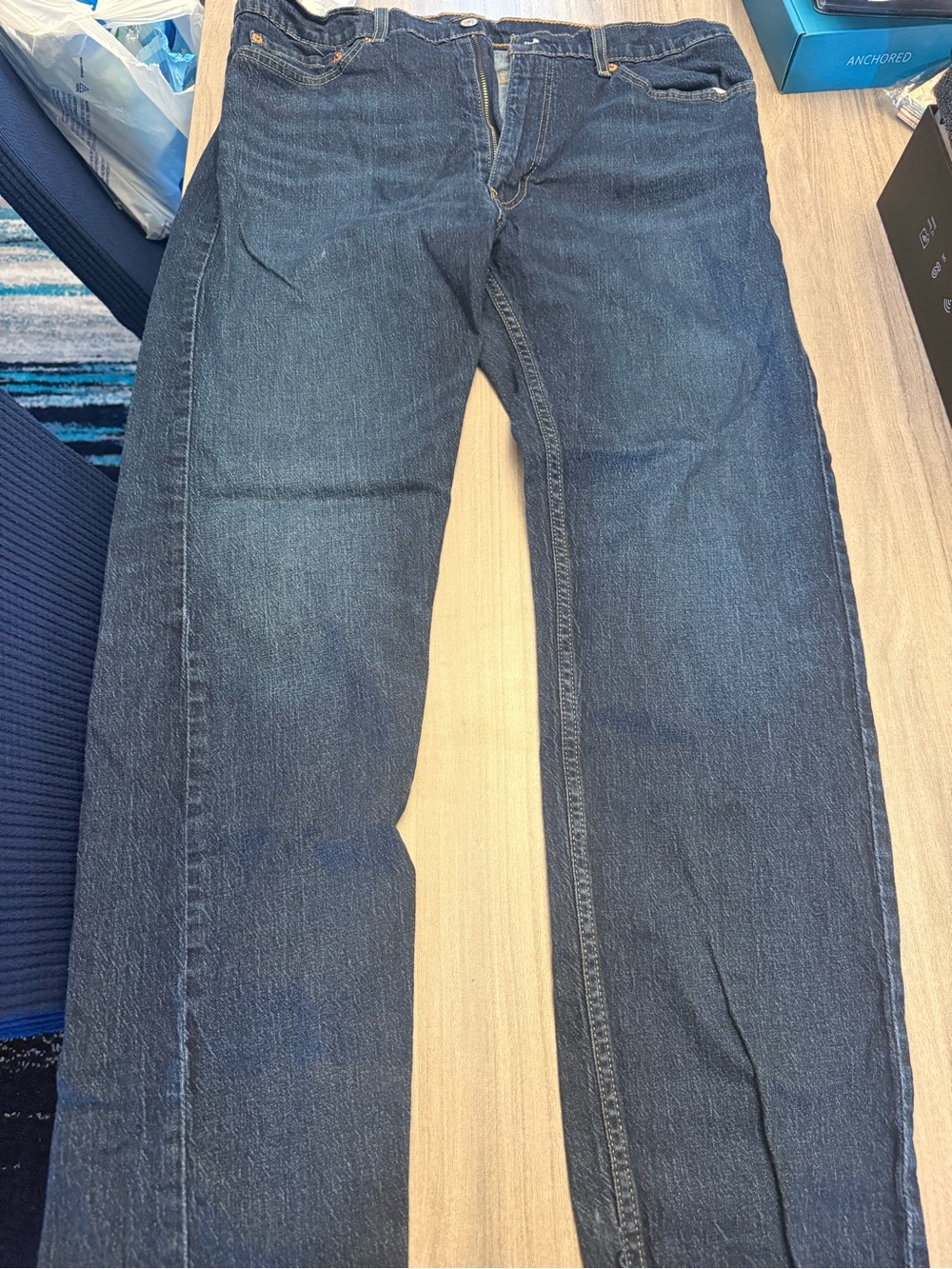 Men's Dark Blue Denim Jeans